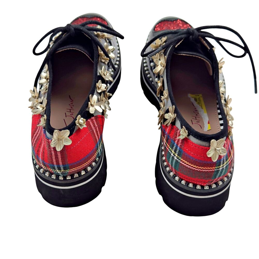 NWOT Betsey Johnson Skylla Lace-Up Embellished Oxfords - Picture 2 of 7